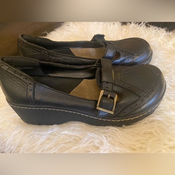 Vtg Y2K MIA Platform Shoes Brooklyn Mary Jane Sz 7 Black Leather T-Strap Buckle - Picture 5 of 7